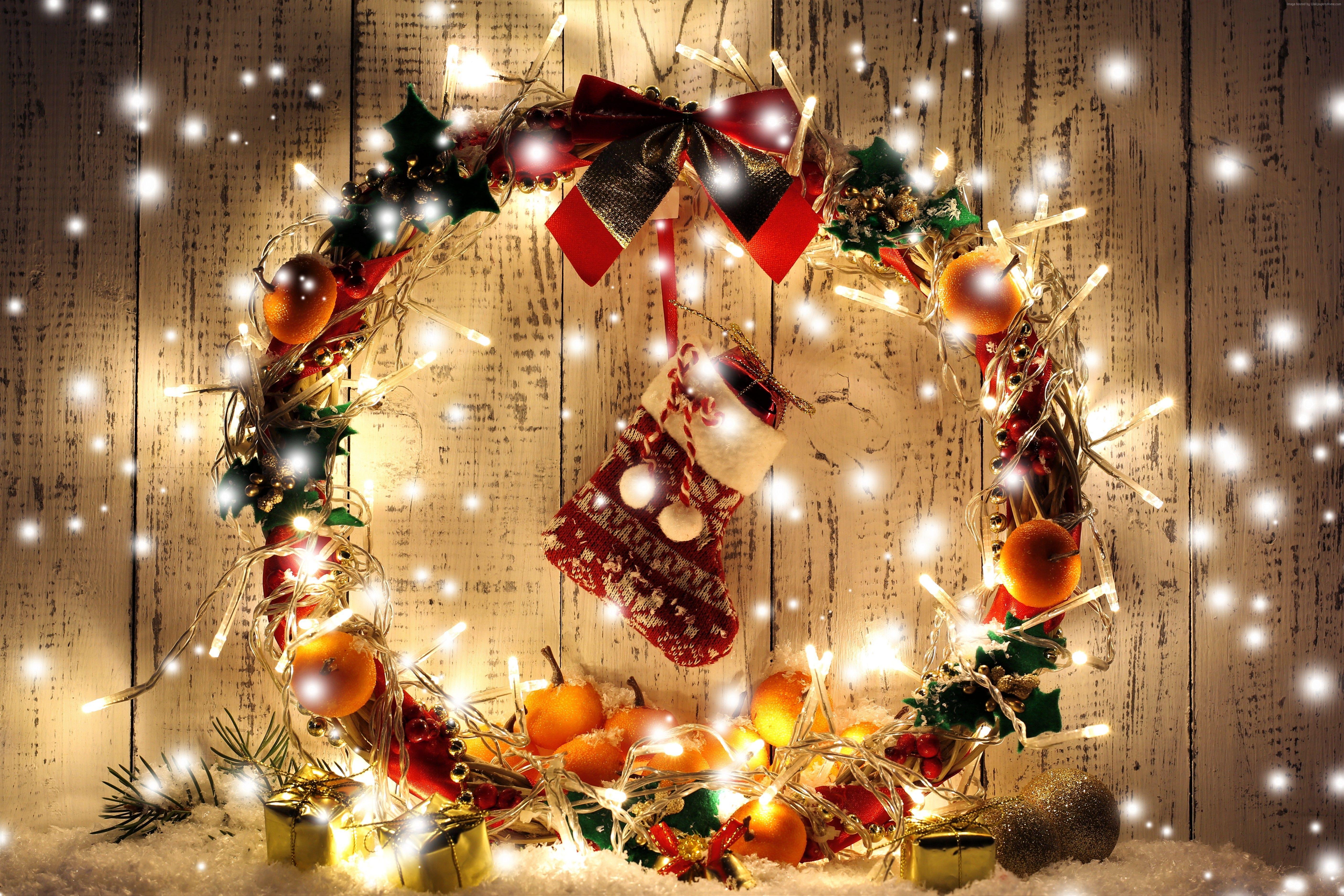 5631x3754 Christmas Wreaths Wallpaper