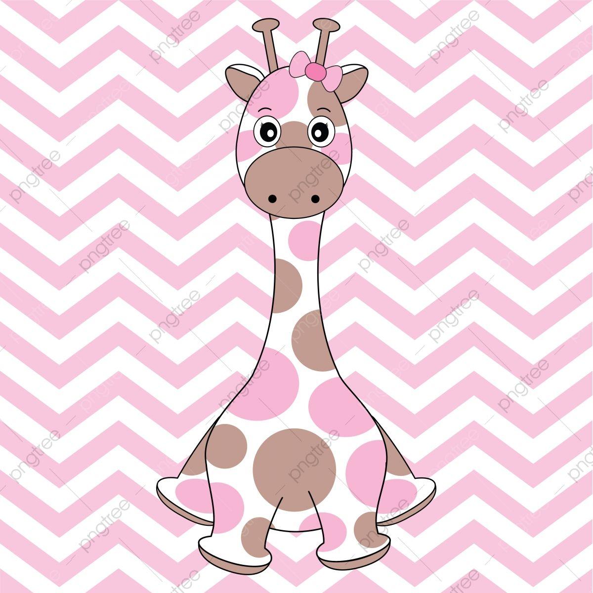 1200x1200 Cute Giraffe On Chevron Background Cartoon Illustration For Nursery Wall Wallpaper And Postcard, Happy, Giraffe, Card PNG and Vector with Transparent Background for Free Download