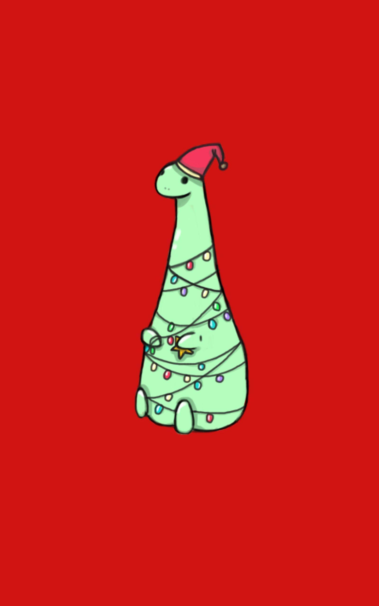 1600x2560 Cute Dinosaur Aesthetic Wallpaper