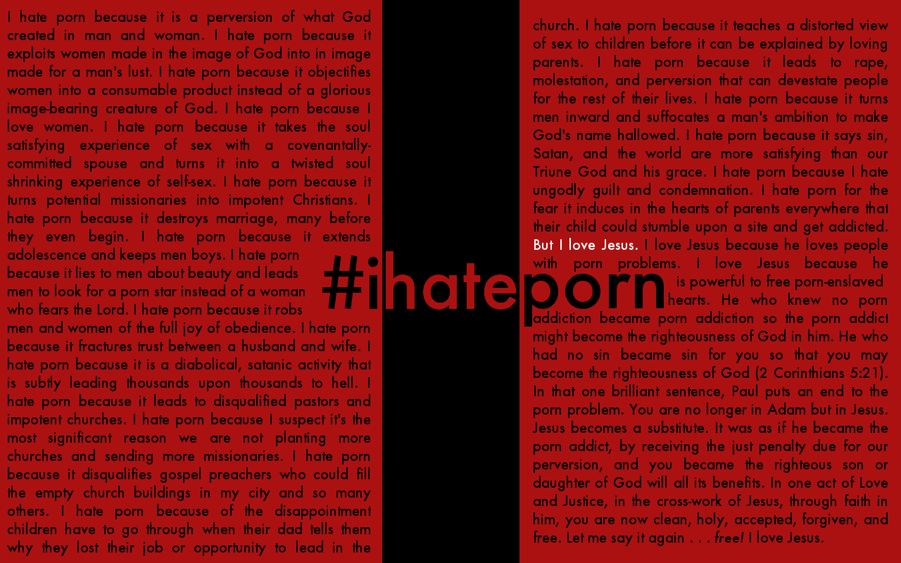 1280x800 Wallpaper I Made From Desiring God's I Hate Porn Post