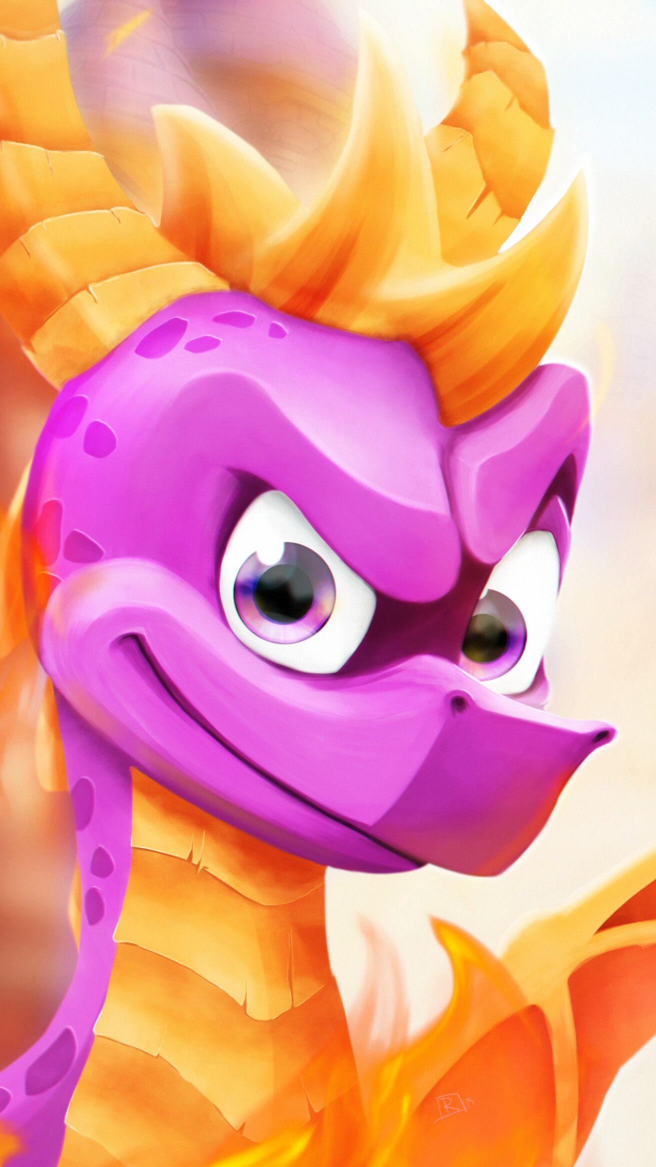 1313x2334 Spyro Wallpaper
