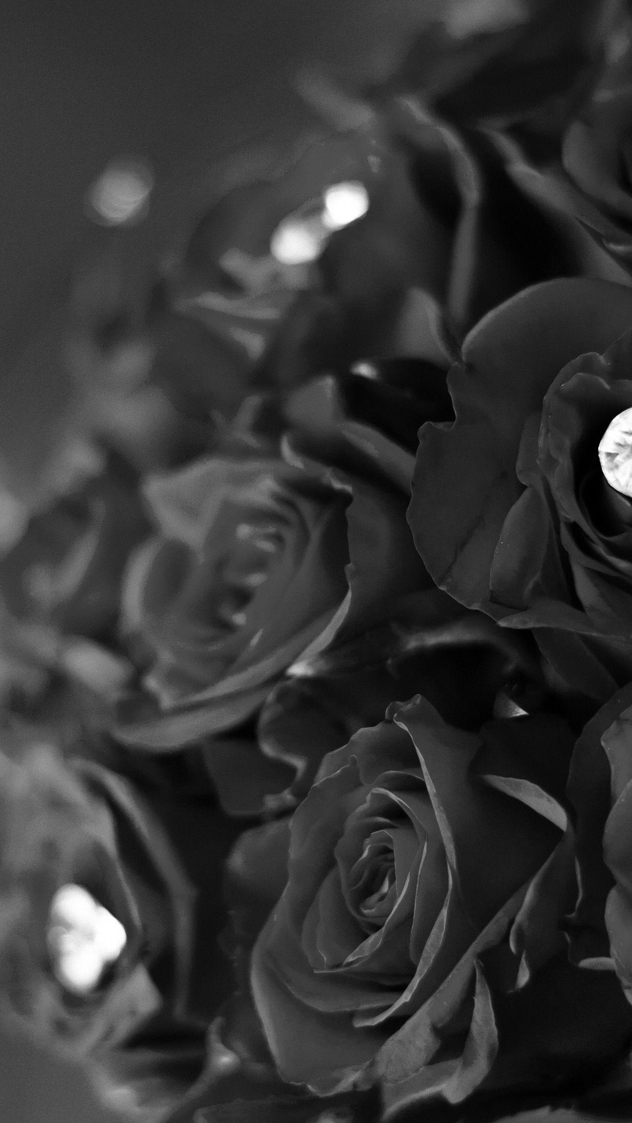 1242x2208 Black Flower Wallpaper