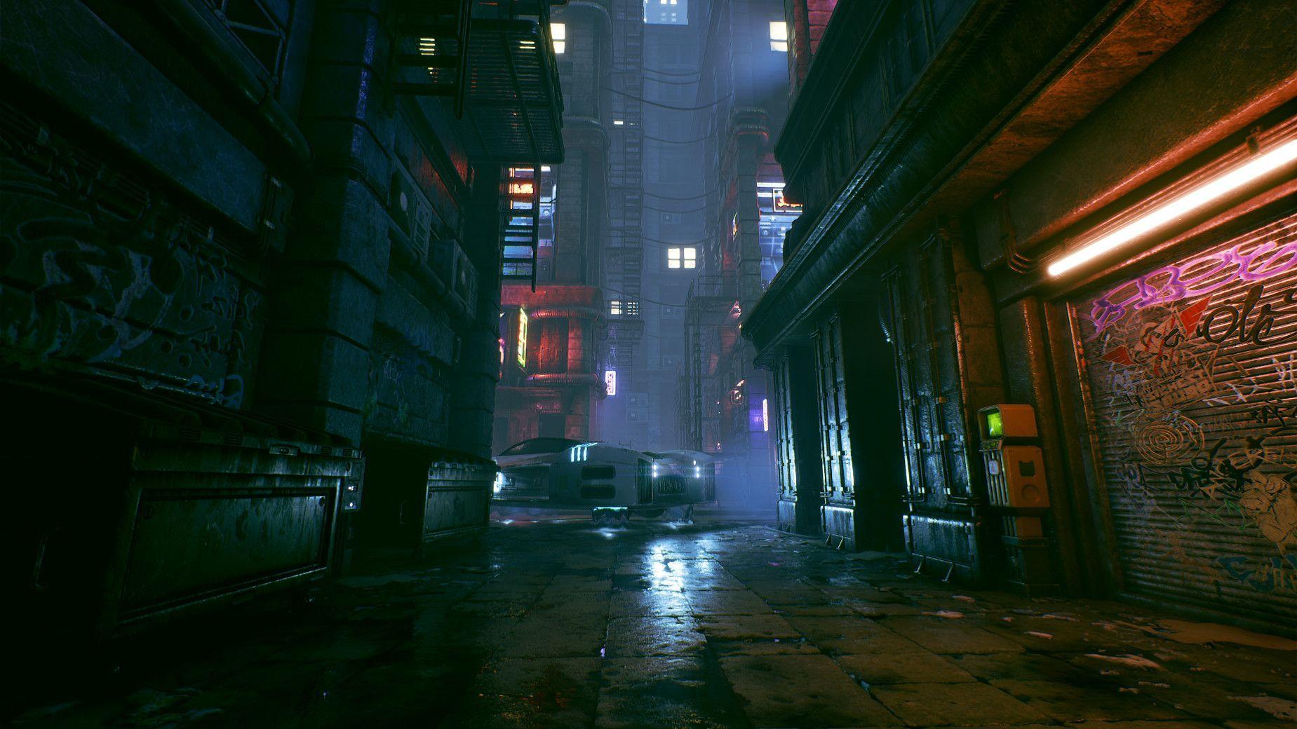 1849x1040 Cyberpunk City Alley Engine 4 Watch short cinematic on YouTube /watch?v=ZdXao5XqeqM I st. Cyberpunk city, Cyberpunk, Fantasy city