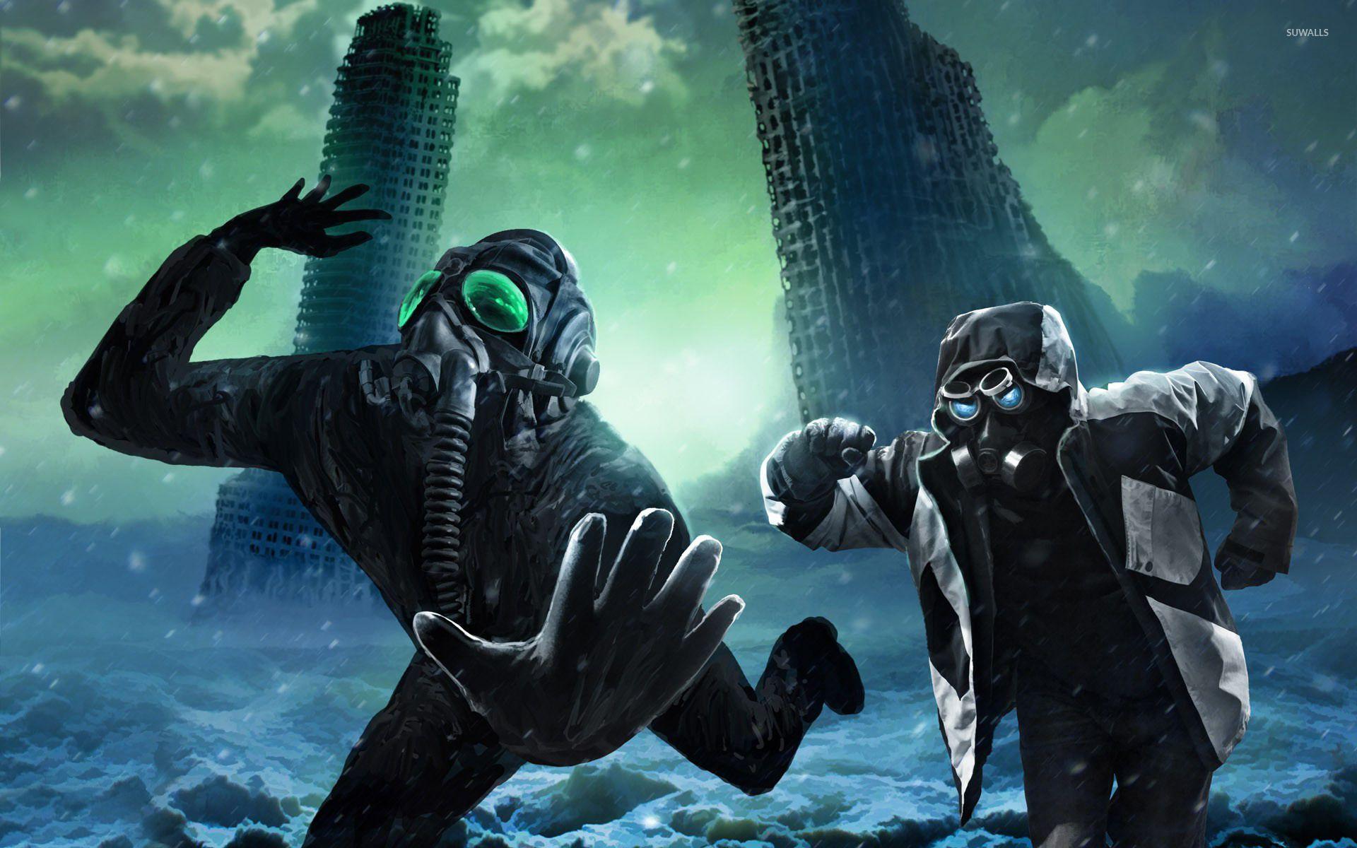 1920x1200 Gas Mask Anime Soldier