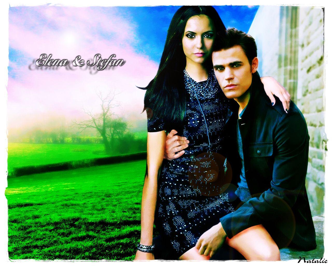 1280x1024 Elena & Stefan Vampire Diaries Wallpaper