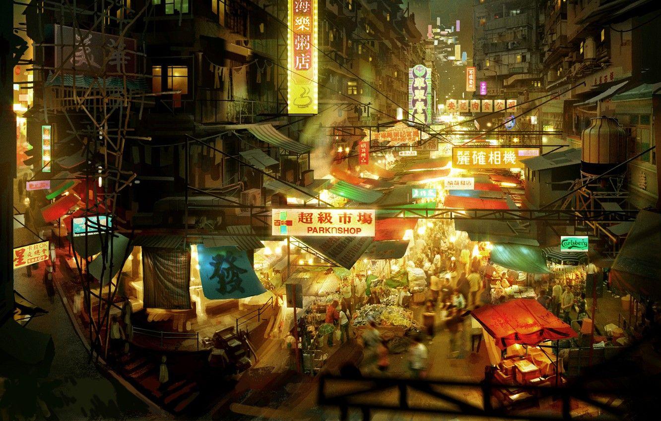 1332x850 Wallpaper Hong Kong, video game, Sleeping Dogs image for desktop, section игры