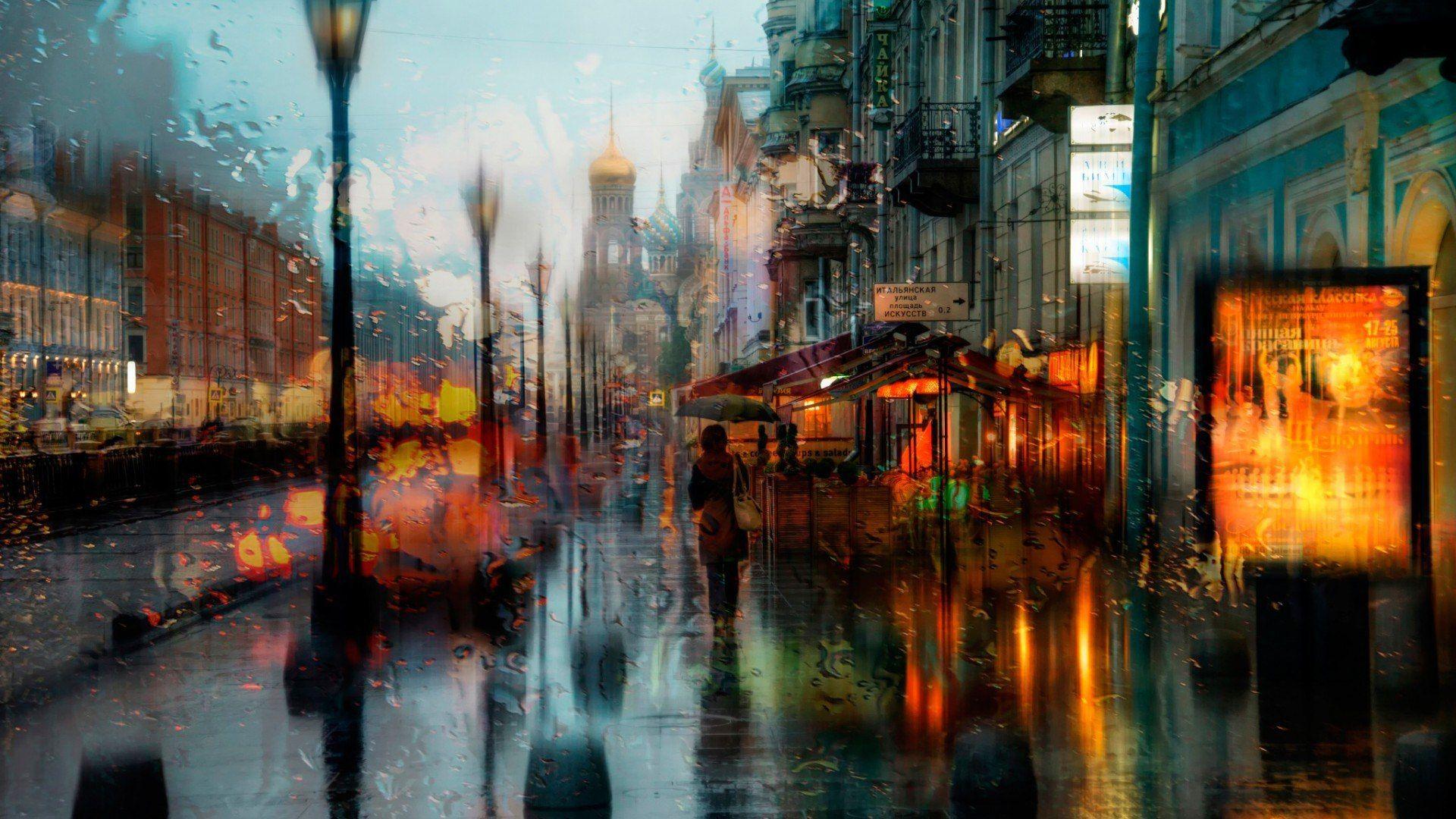 1920x1080 Rain In St Petersburg Wallpaper And Image Wallpaper Day Desktop Background HD Wallpaper