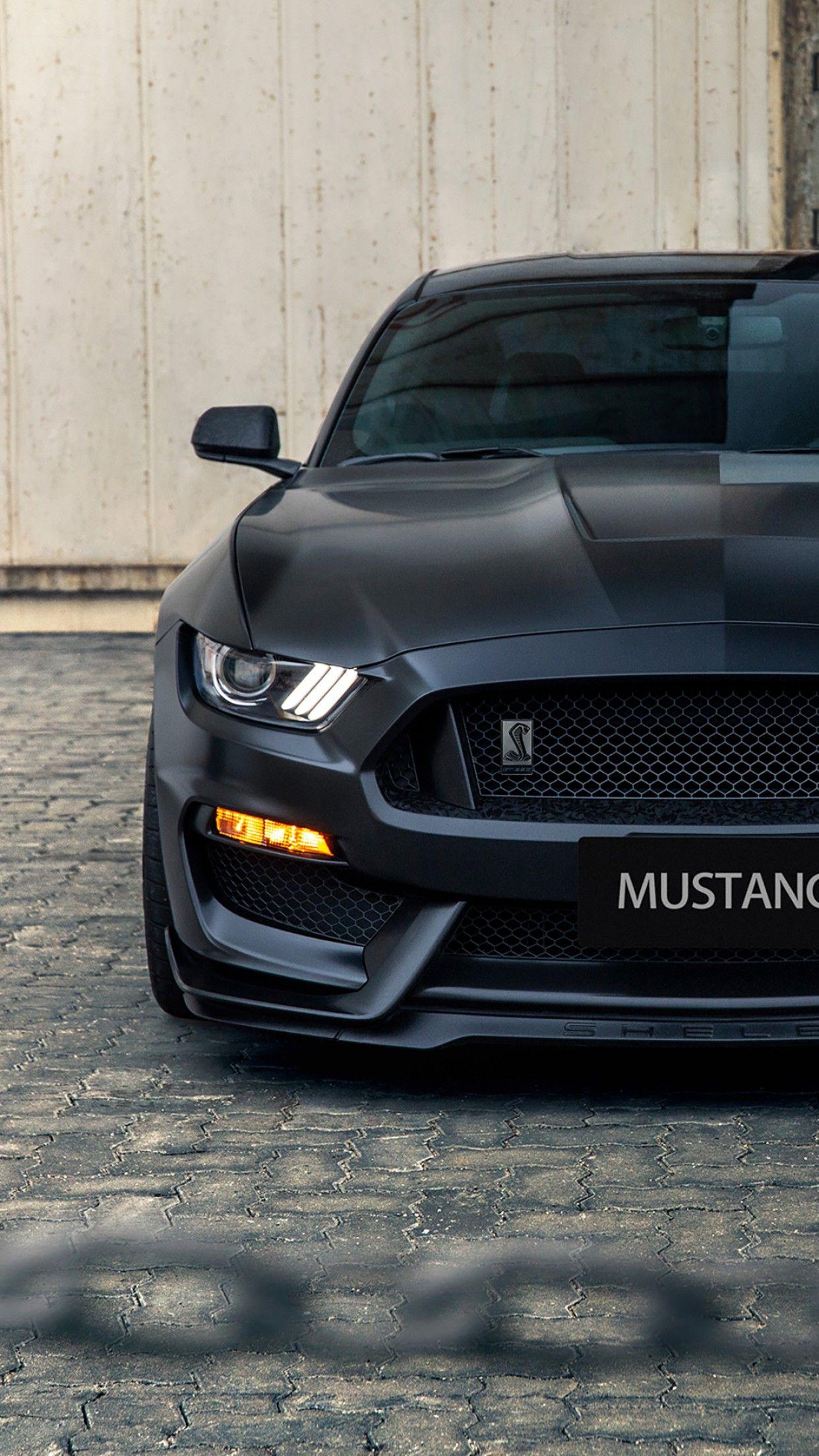 1242x2208 Ford Mustang Shelby GT350 4K Wallpaper, Black, Black Dark