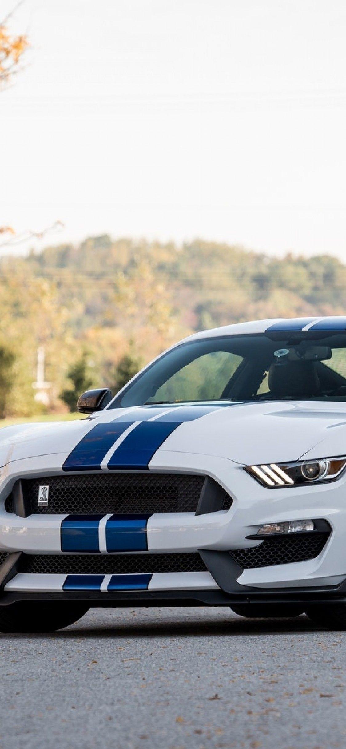 1125x2436 Download 1125x2436 Ford Mustang Shelby Gt White, Muscle Cars Wallpaper for iPhone X