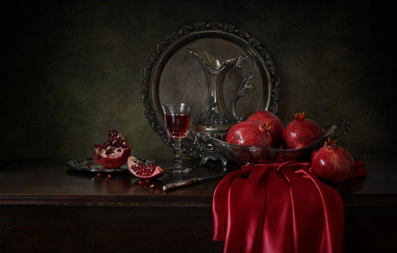 1332x850 Wallpaper pitcher, still life, garnet image for desktop, section еда