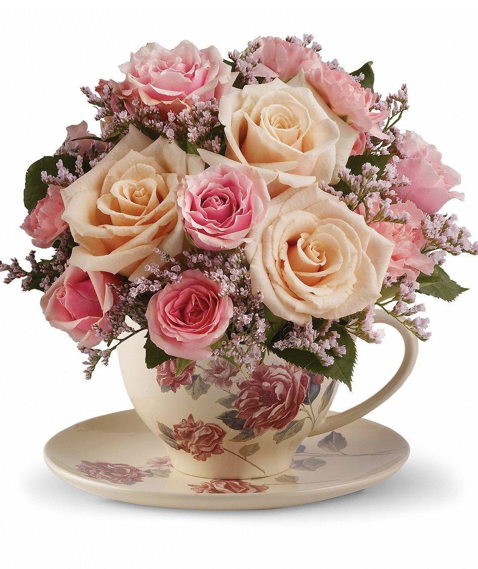 950x1131 Victorian Era Floral Arr Cup With Flowers