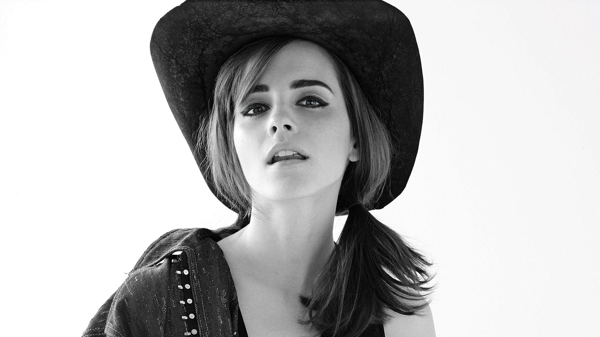 1920x1080 Emma Watson Cowboy Hat Wallpaper 65486 1920x1080px
