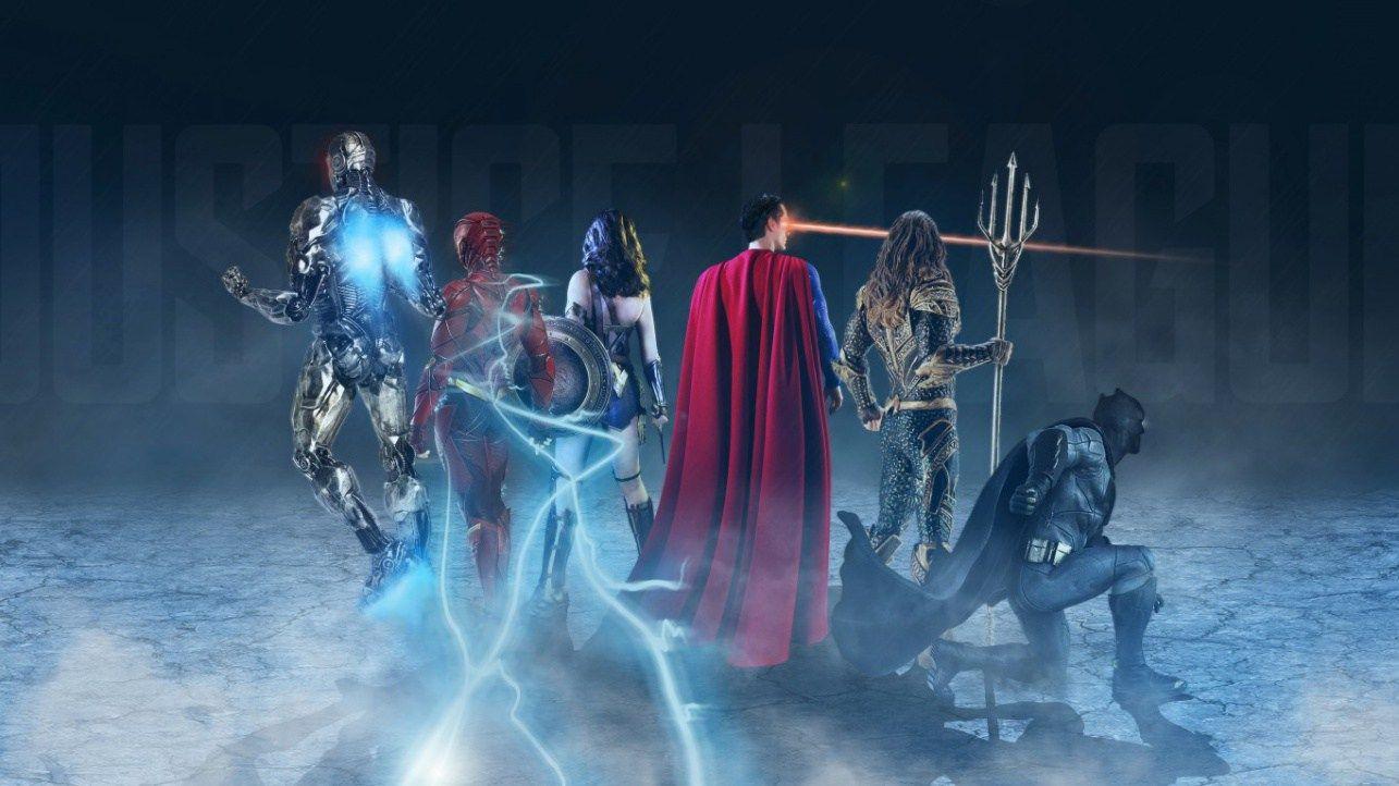 1285x722 Justice League 1366x768 Cyborg The Flash Wonder Woman Superman