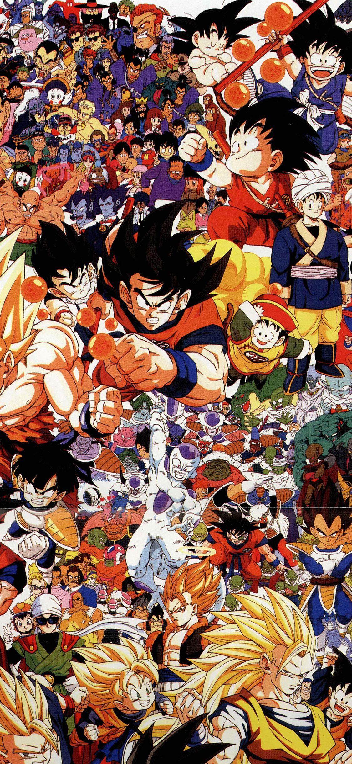 1125x2436 Dragonball Full Art Illust Game Anime Wallpaper