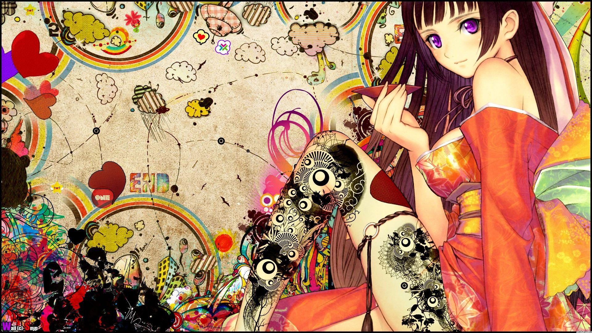 Psychedelic Anime Wallpapers Top Free Psychedelic Anime Backgrounds Wallpaperaccess