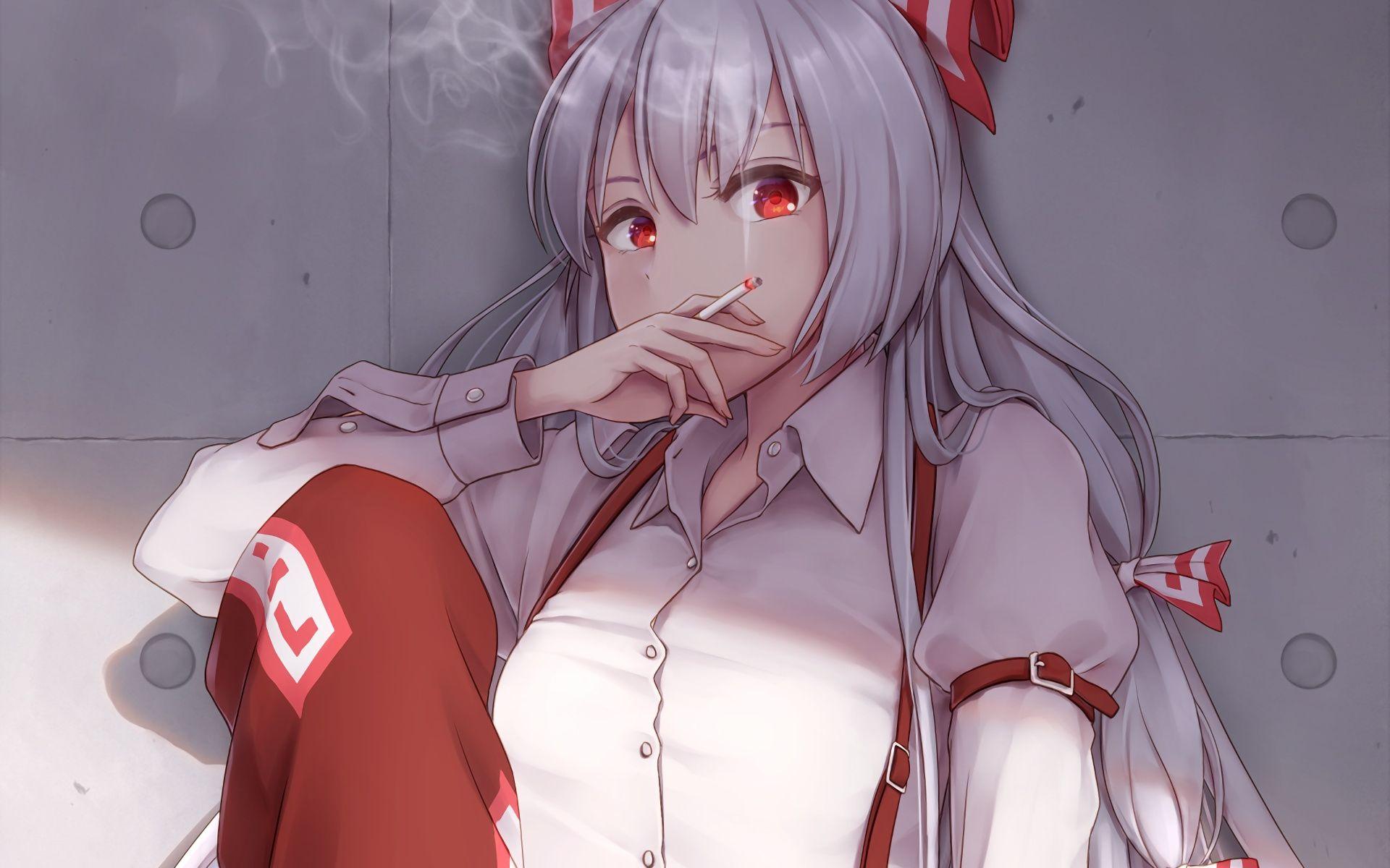 1920x1200 Desktop Wallpaper Fujiwara No Mokou, Anime, Anime Girl, HD Image, Picture, Background, 6c648c