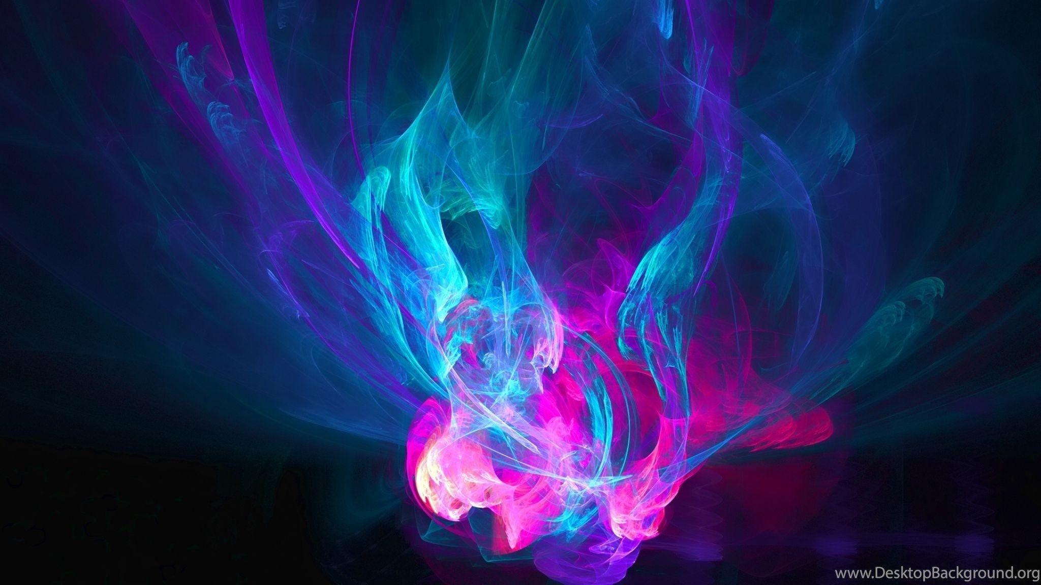 2048x1152 Download Wallpaper 2048x1152 Abstraction, Light, Pink, Blue. Desktop Background