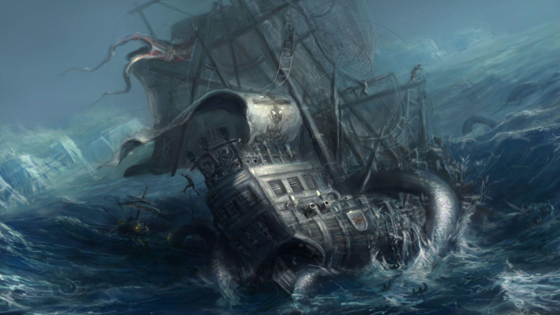 1920x1080 PARANORMAL PONDERINGS: Sea monsters and giant squid The Nerd The Nerd