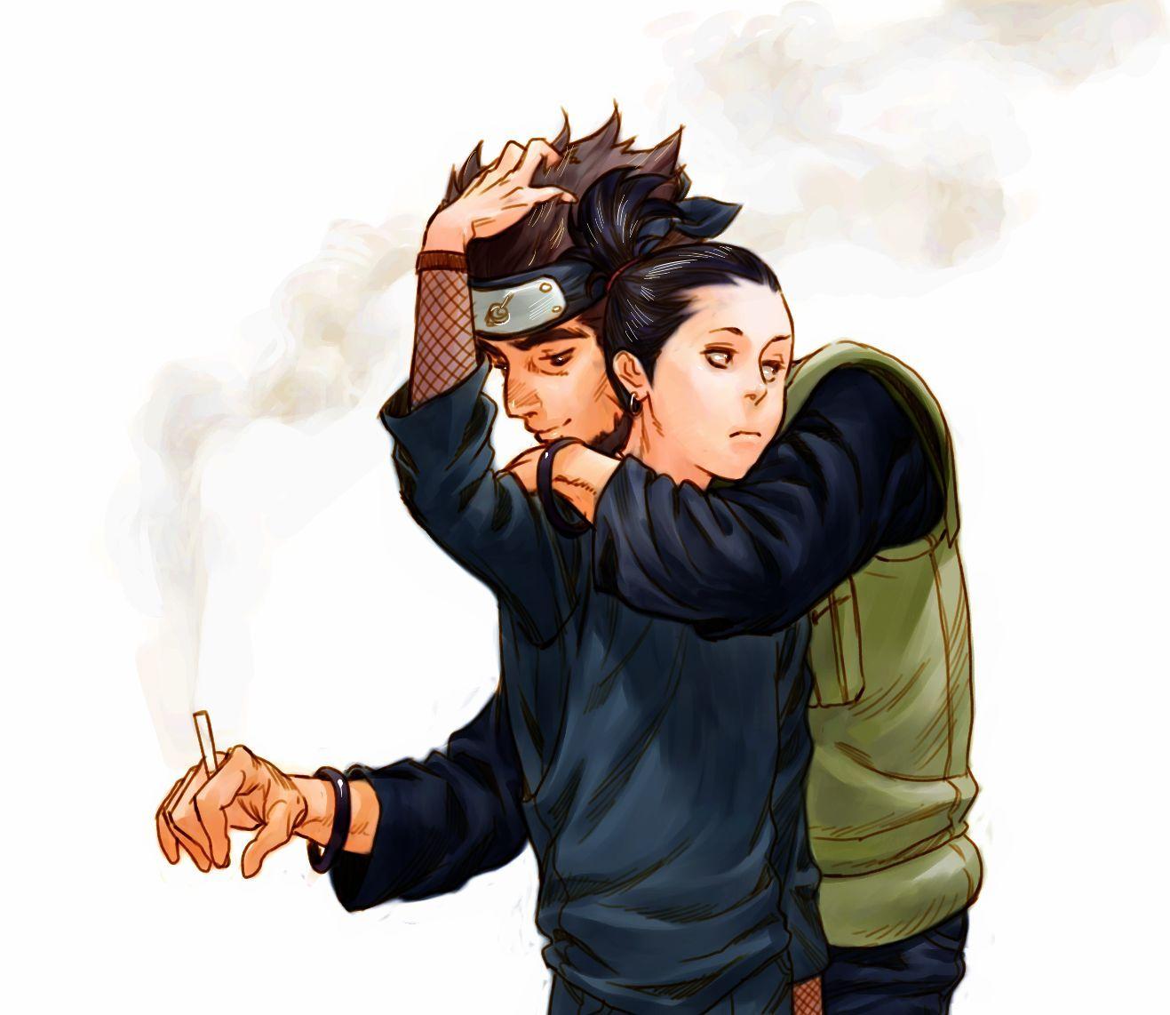 1317x1142 Shikamaru Nara and Asuma Sarutobi