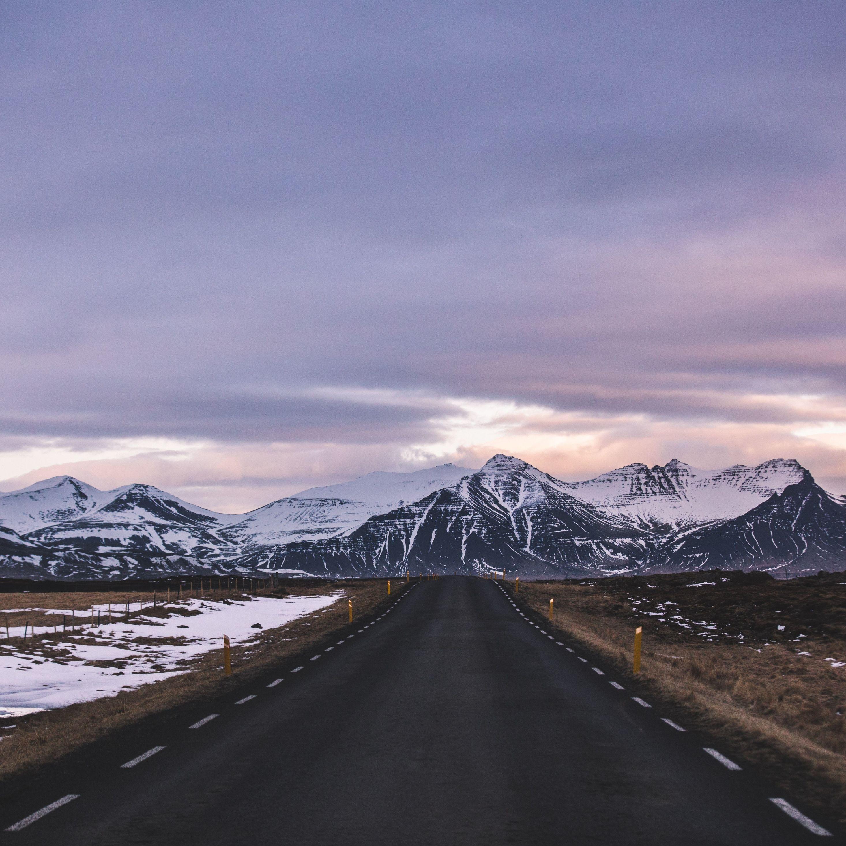 2932x2932 Download 2932x2932 wallpaper highway of iceland, mountains and landscape, sky, ipad pro retina, 2932x2932 HD image, background, 8947