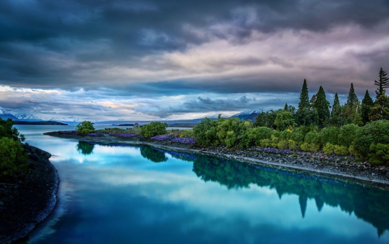 1280x804 New Zealand River Sky & Scenic wallpaper. New Zealand River Sky & Scenic