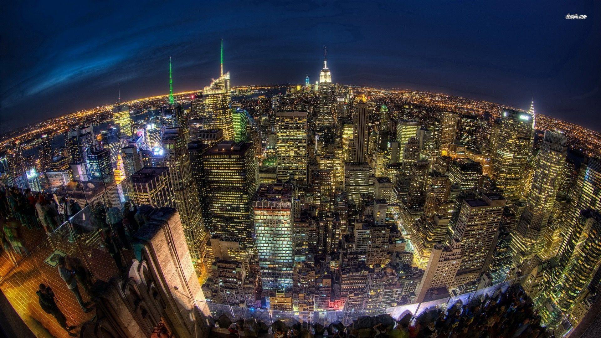 1920x1080 New York City Lights Wallpaper