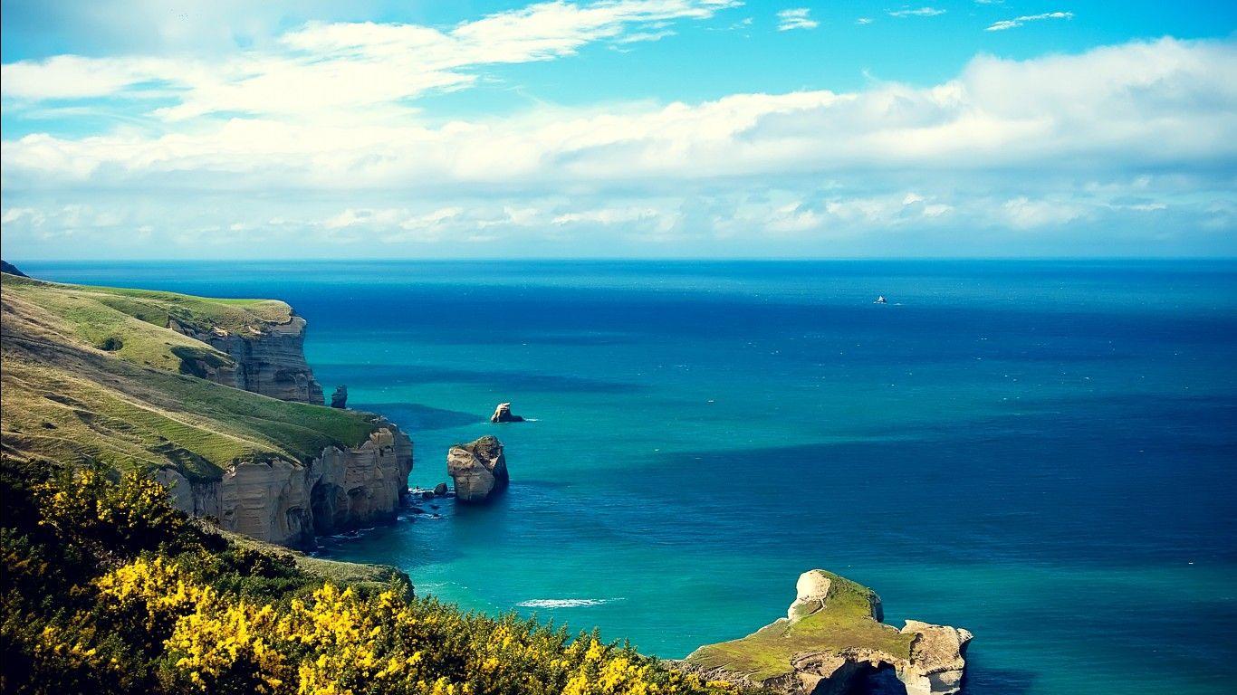 1366x768 Sea In New Zealand