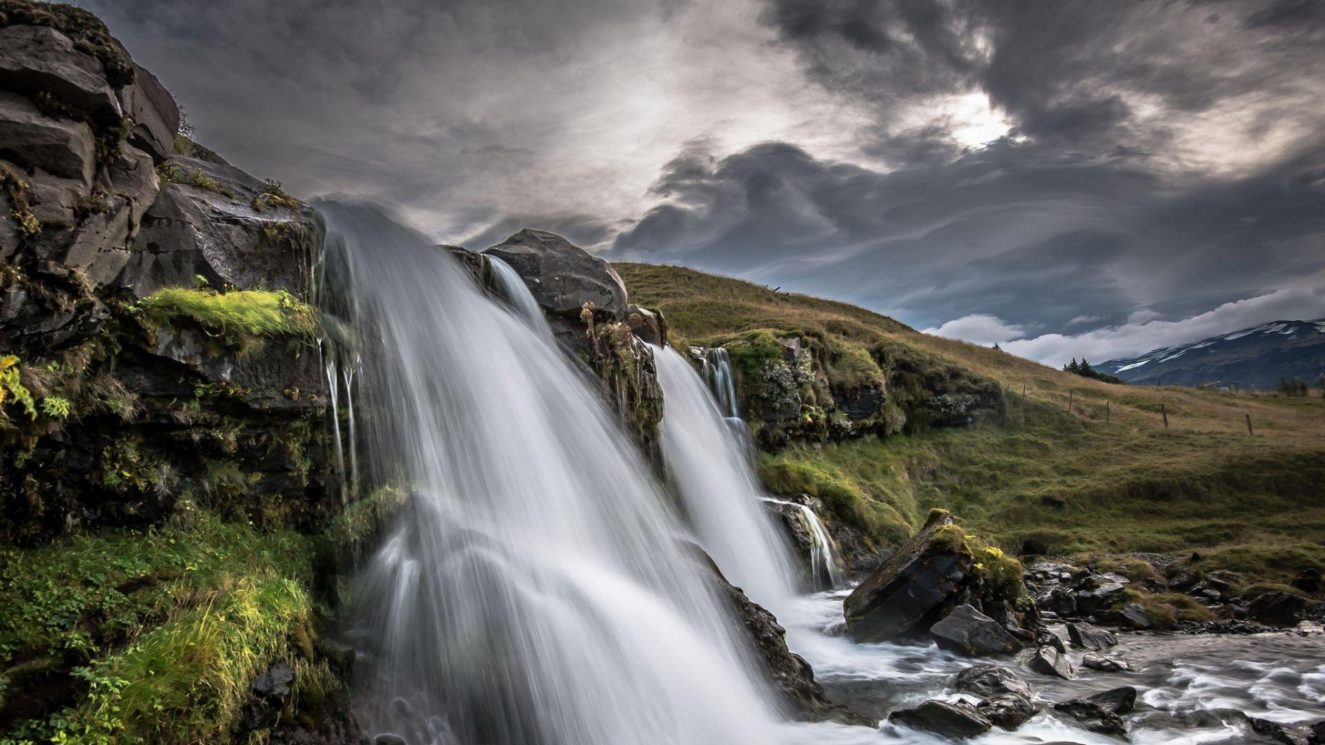 1920x1080 Download Wallpaper 1920x1080 iceland, waterfall, nature Full HD 1080p HD Background