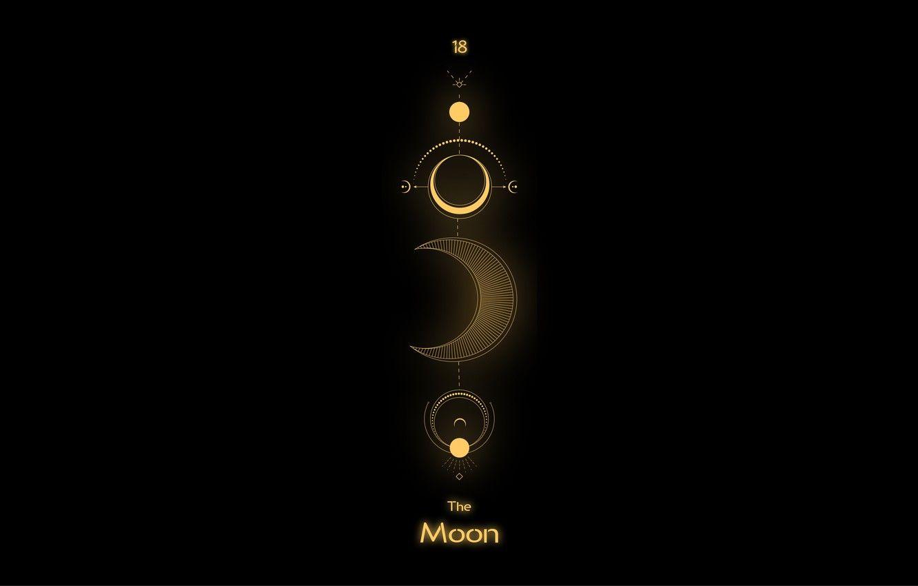 1332x850 Wallpaper the moon, abstract, minimalism, geometry, sacred geometry image for desktop, section минимализм