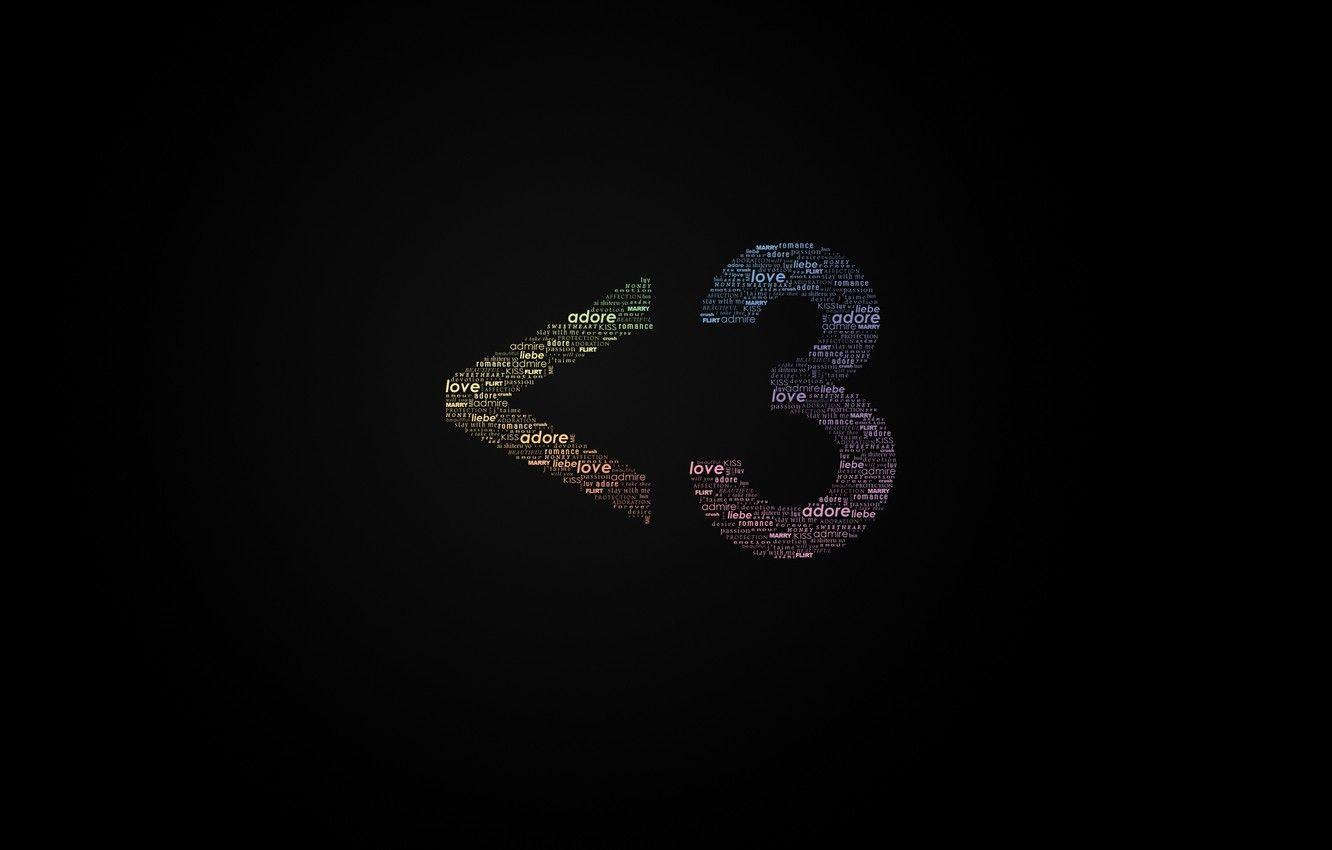 1332x850 Wallpaper love, heart, minimalism, typography, texture, words, minimalism image for desktop, section минимализм