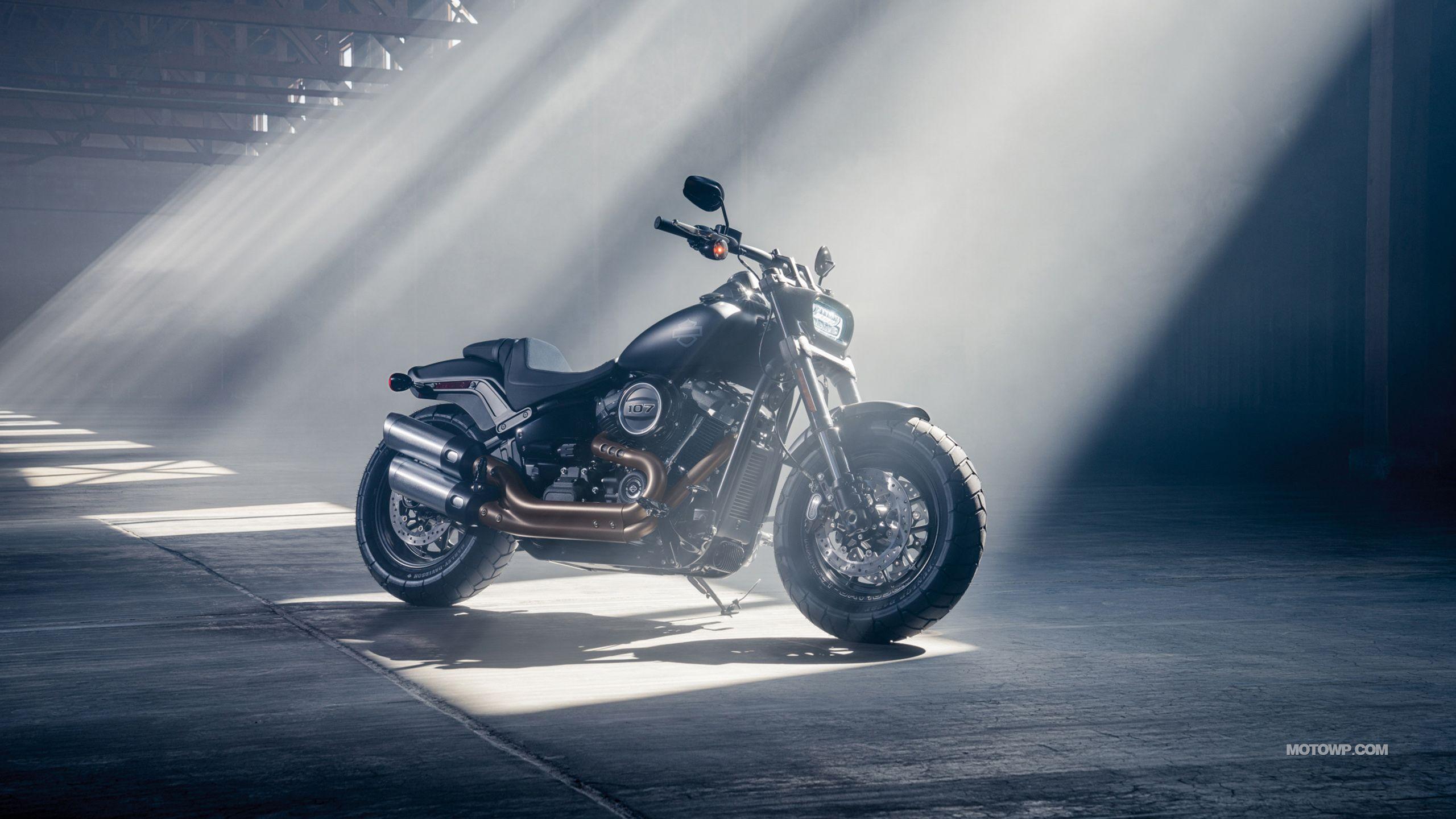 2560x1440 Motorcycles Desktop Wallpaper Harley Davidson Softail Fat Bob