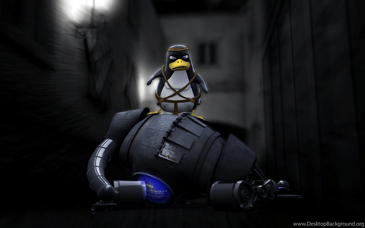 1280x800 Linux Tux Penguins Penguin 3D Animation Desktop Background