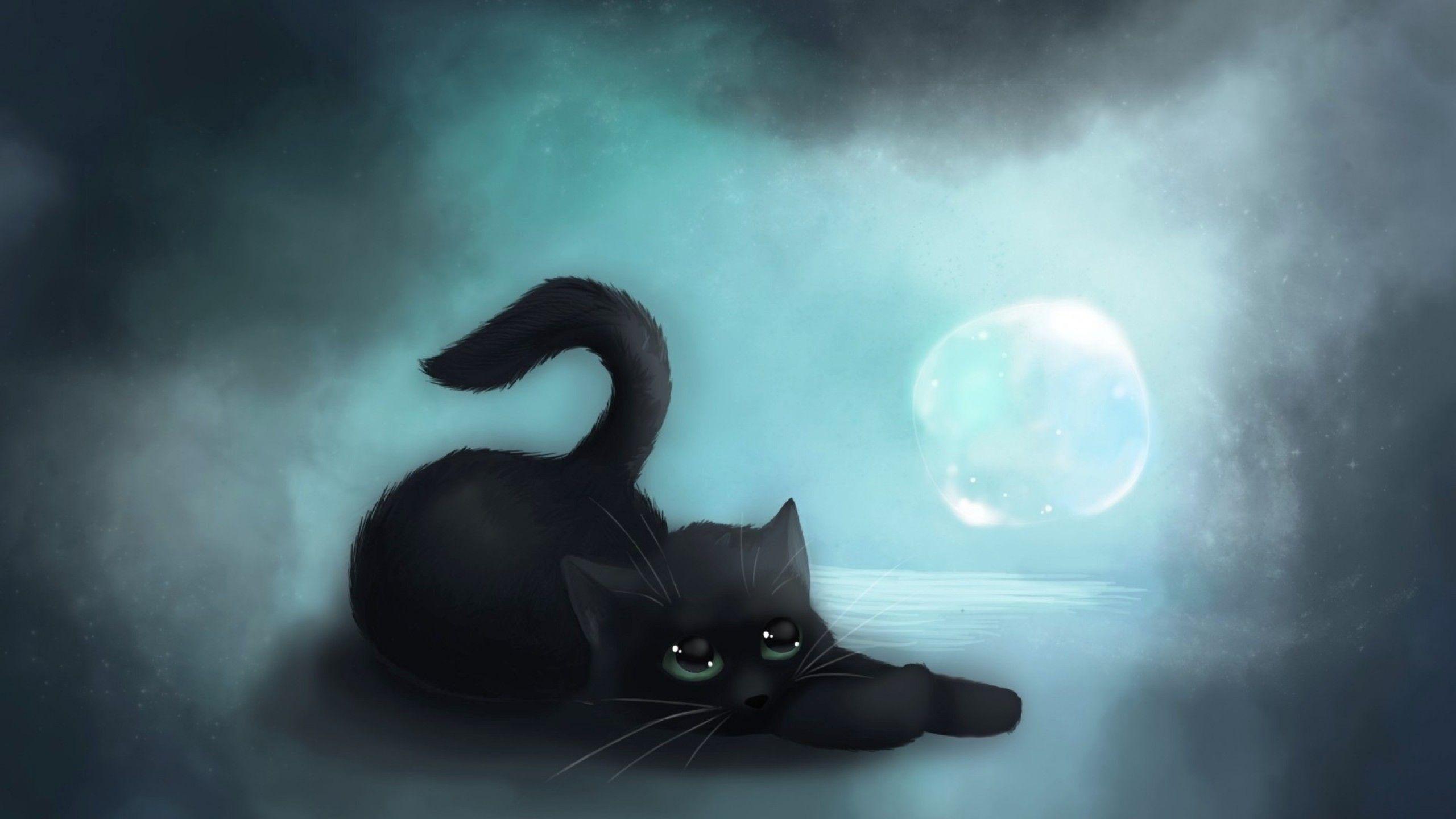 2560x1440 3D kitty with HD resolution