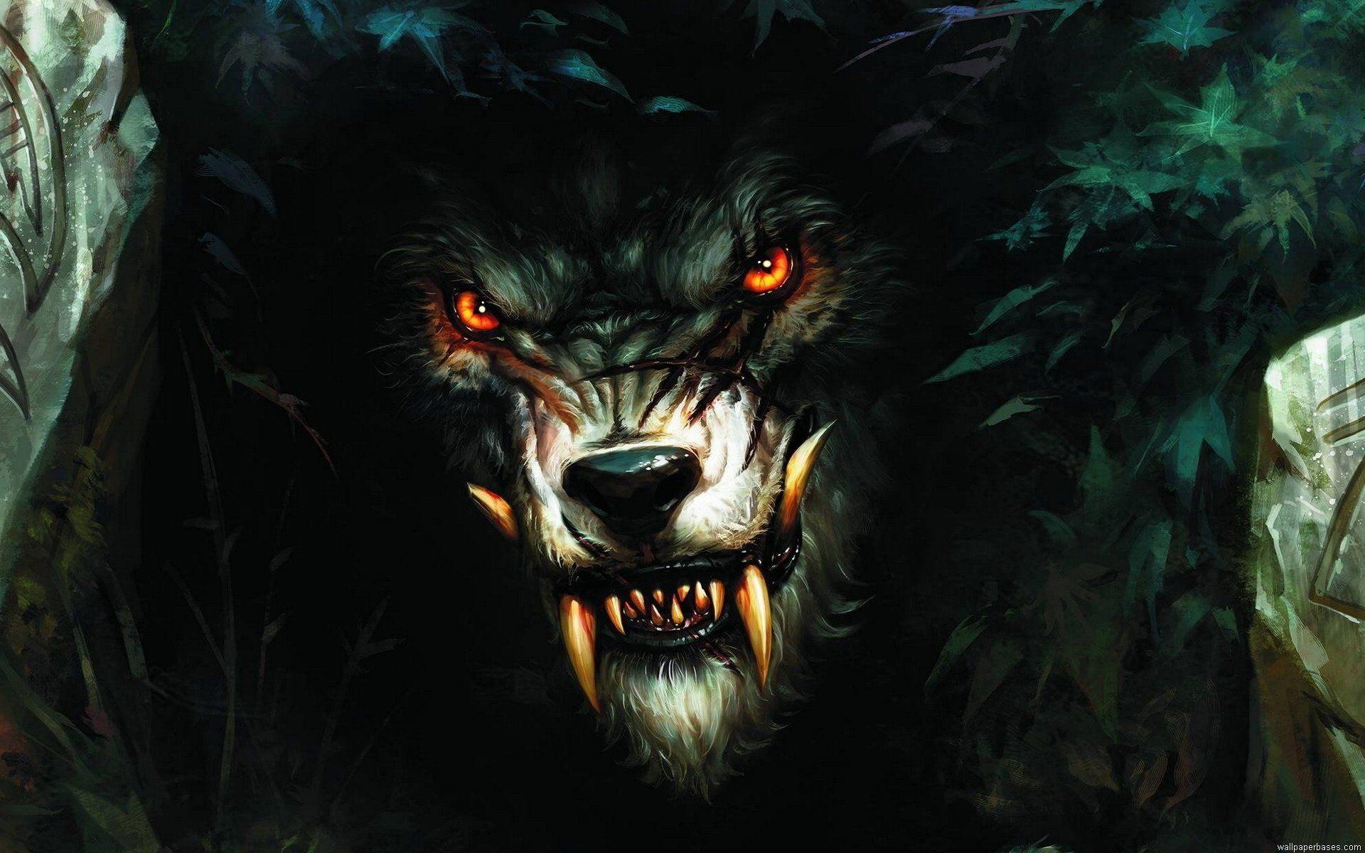 1920x1200 Horror Wolf Wallpaper