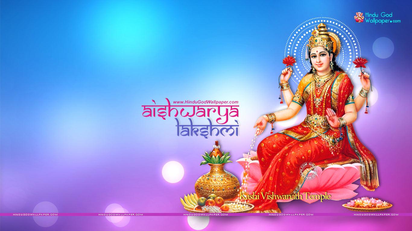 1366x768 Goddess Aishwarya Lakshmi HD Wallpaper, Image Download