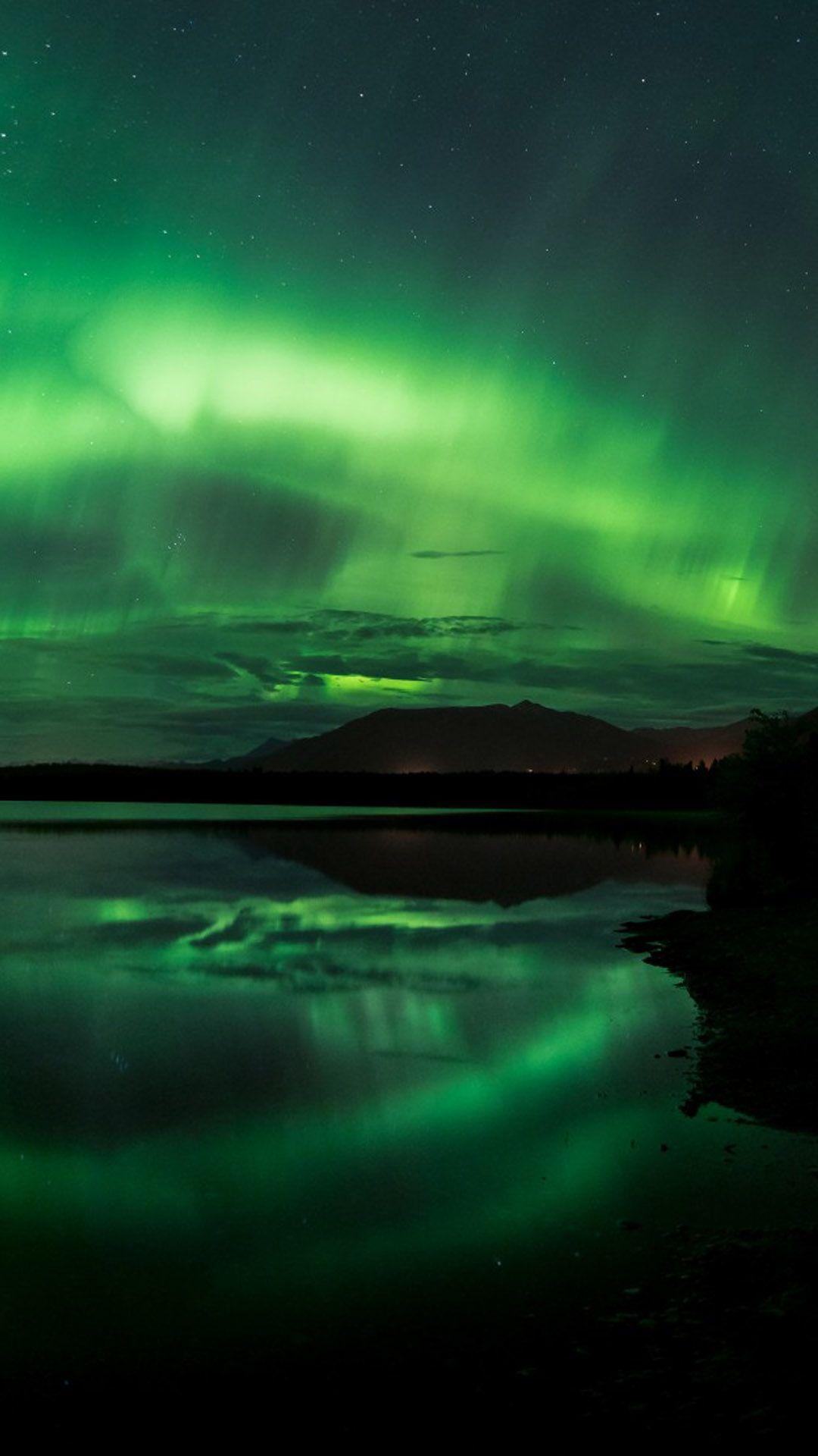 1080x1920 Aurora Borealis Northern Lights Panorama Alaska HD Lights Wallpaper Phone