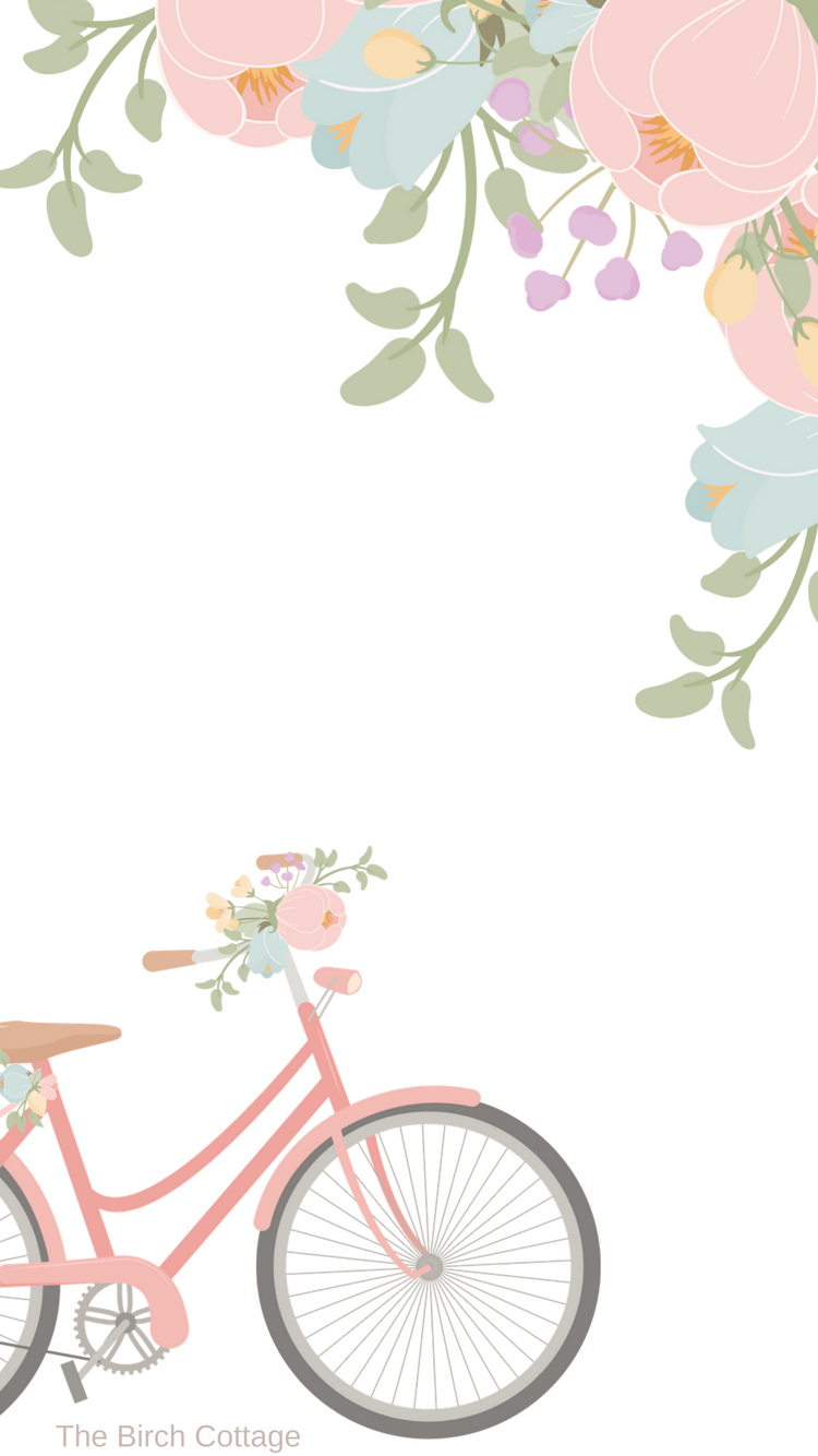 750x1334 Subscribers Resource Library: Digital Wallpaper Birch Cottage