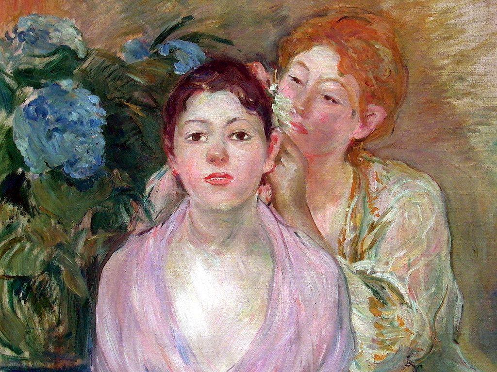 1024x768 The Hydrangea, 1894 by Berthe Morisot (Detail). Photographe