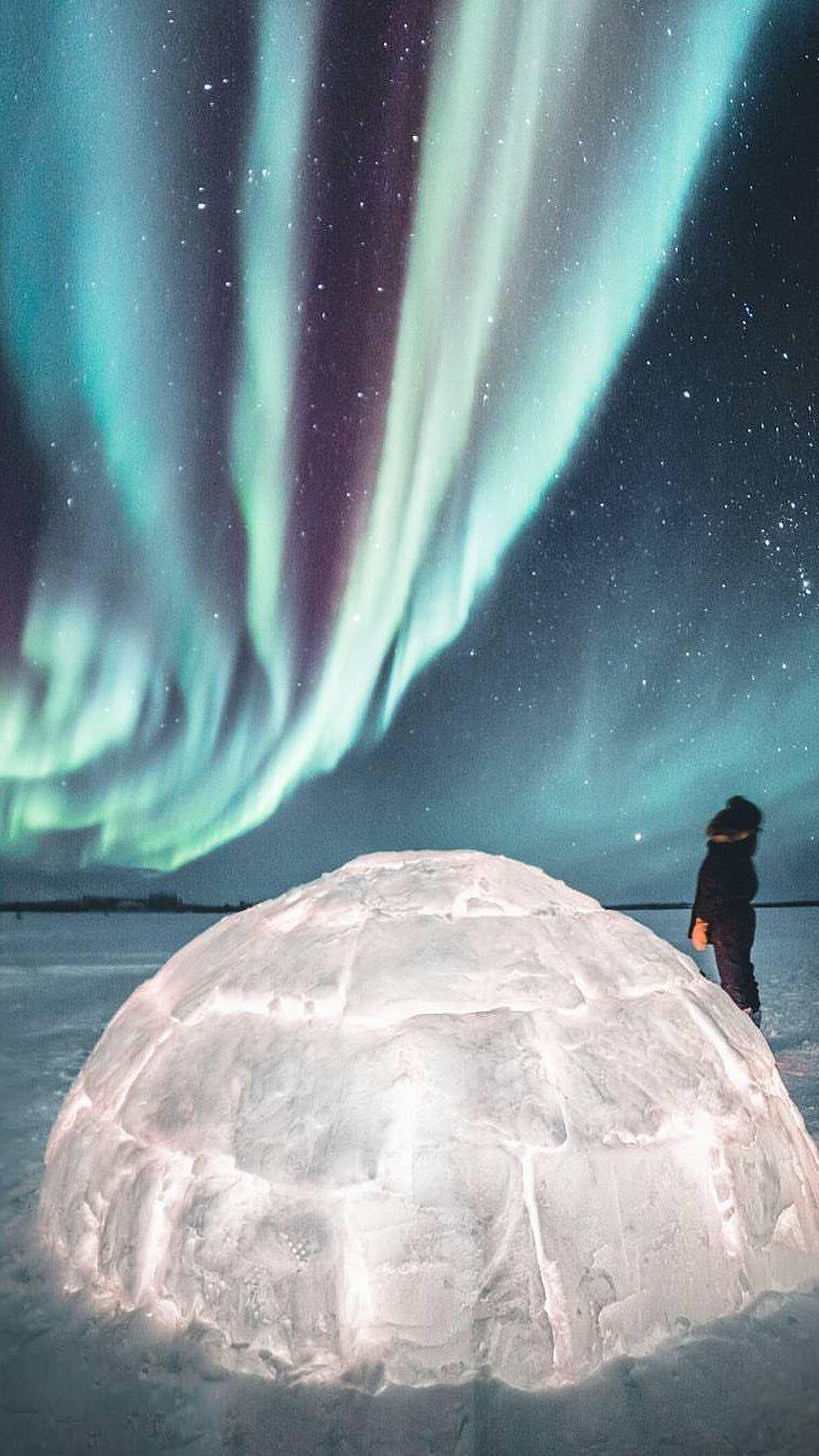759x1350 Northern Lights Alaska iPhone