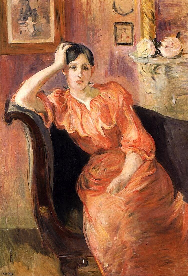 754x1106 Portrait of Jeanne Pontillon by Berthe Morisot (France). Berthe morisot, Morisot, French impressionist painters