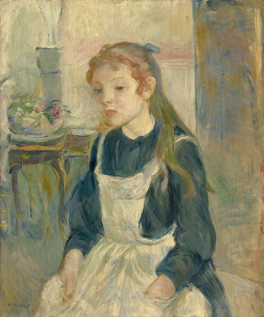 875x1050 Young Girl with an Apron Berthe Morisot on USEUM