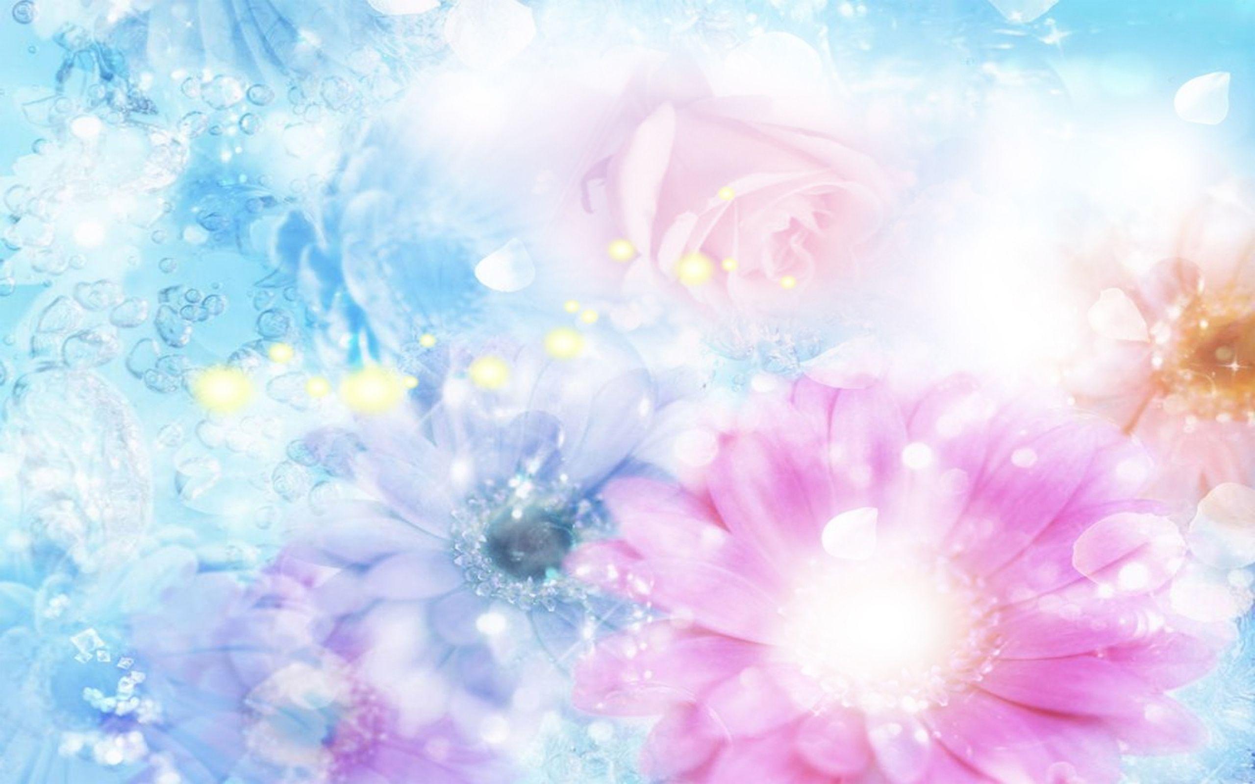 2560x1600 Flowers. Blue flowers background, Blue flower wallpaper, Pink and blue flowers