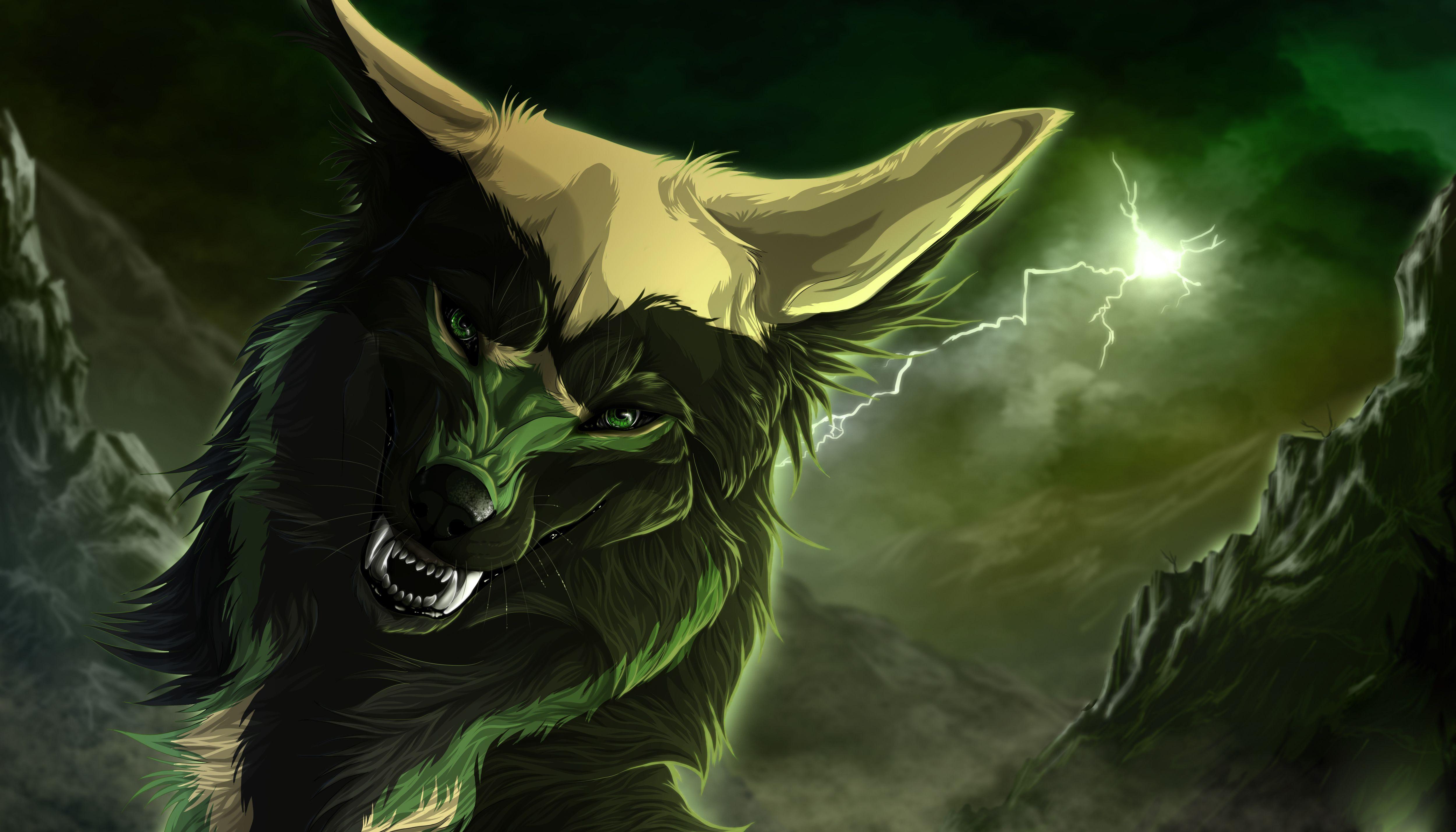 Cool Green Wolf Wallpapers - Top Free Cool Green Wolf Backgrounds ...