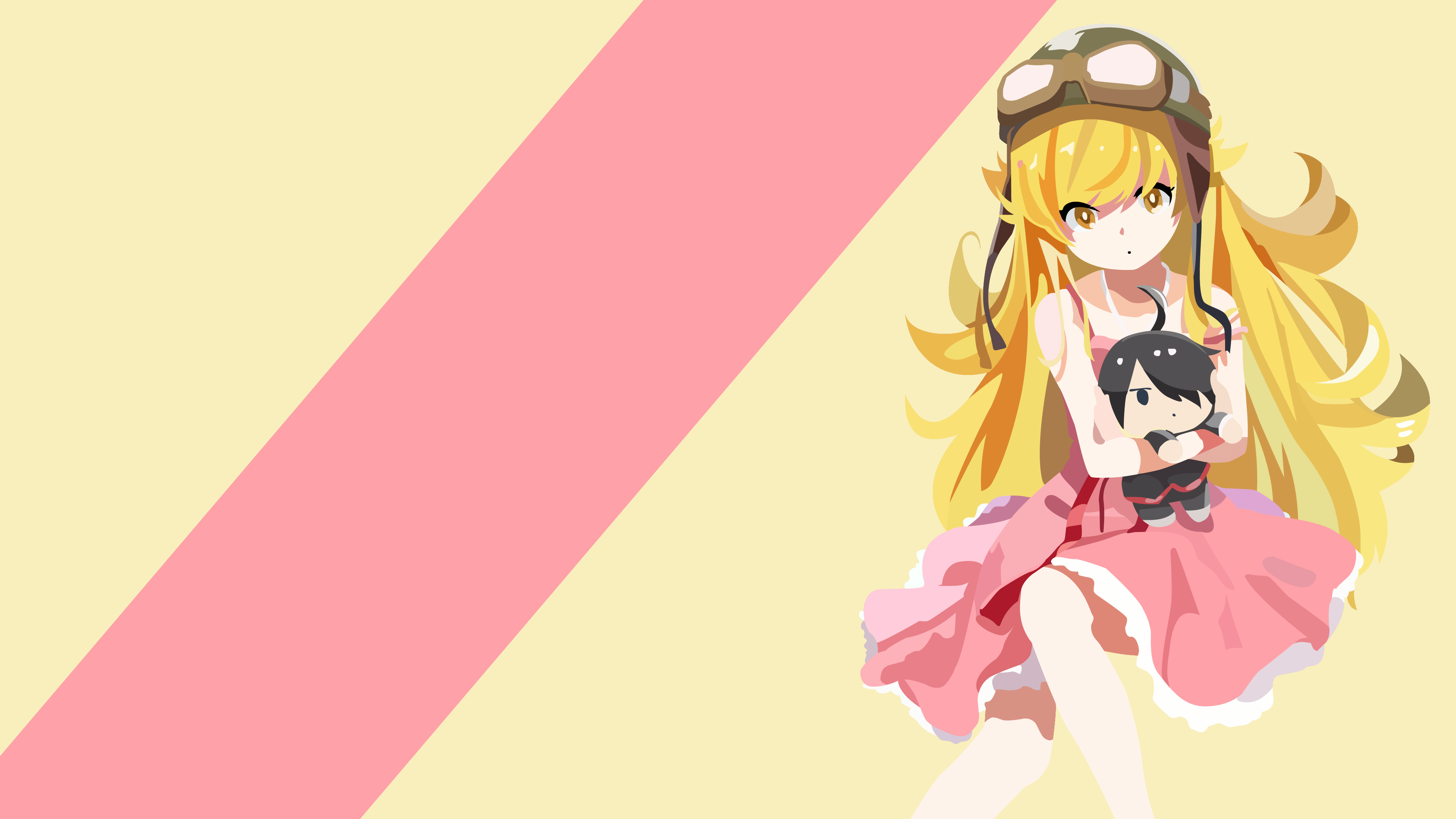 3840x2160 Oshino Shinobu (Monogatari series) Vector Art wallpaper 3840x2160