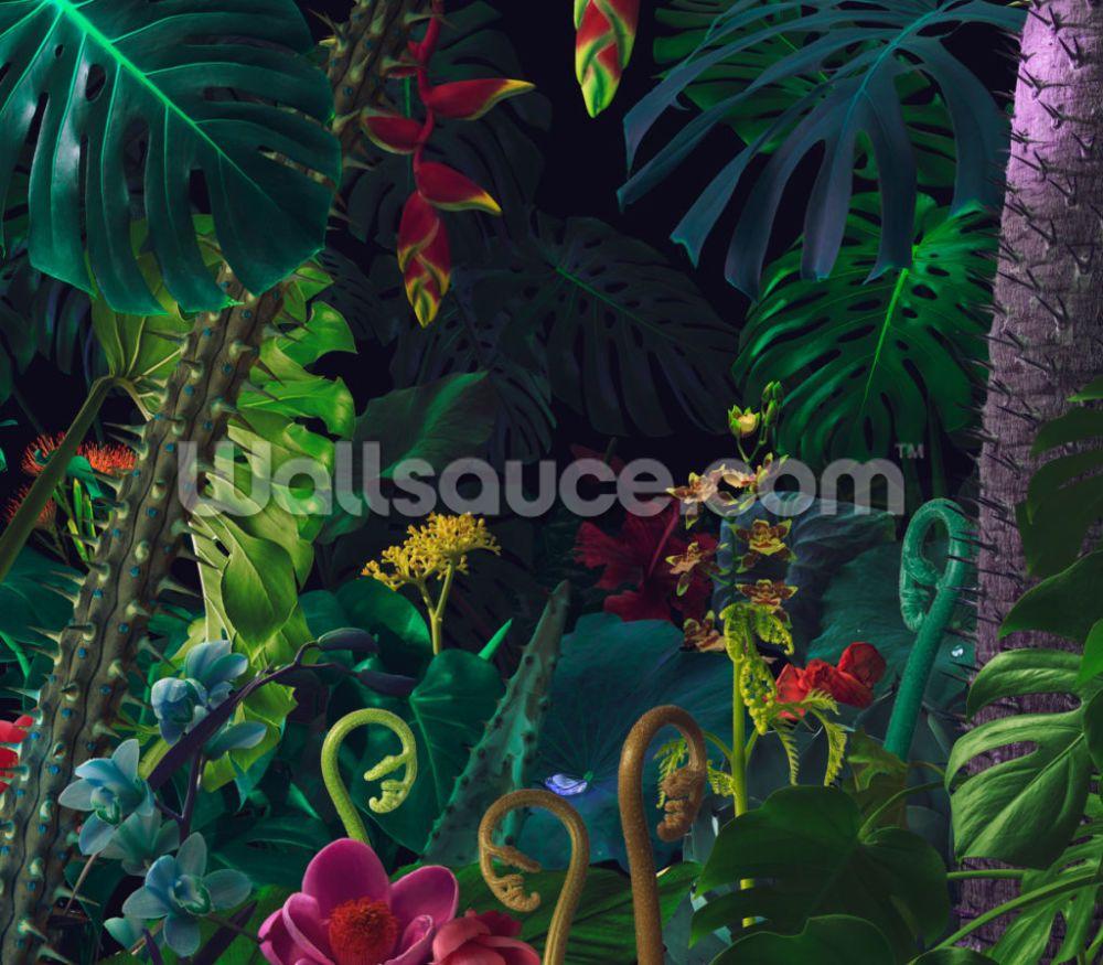 1000x875 Colorful Night Jungle Wallpaper
