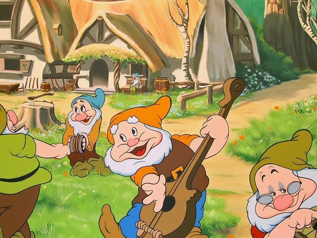 1024x768 Desktop Wallpaper Disney Snow White and the Seven Dwarfs Cartoons
