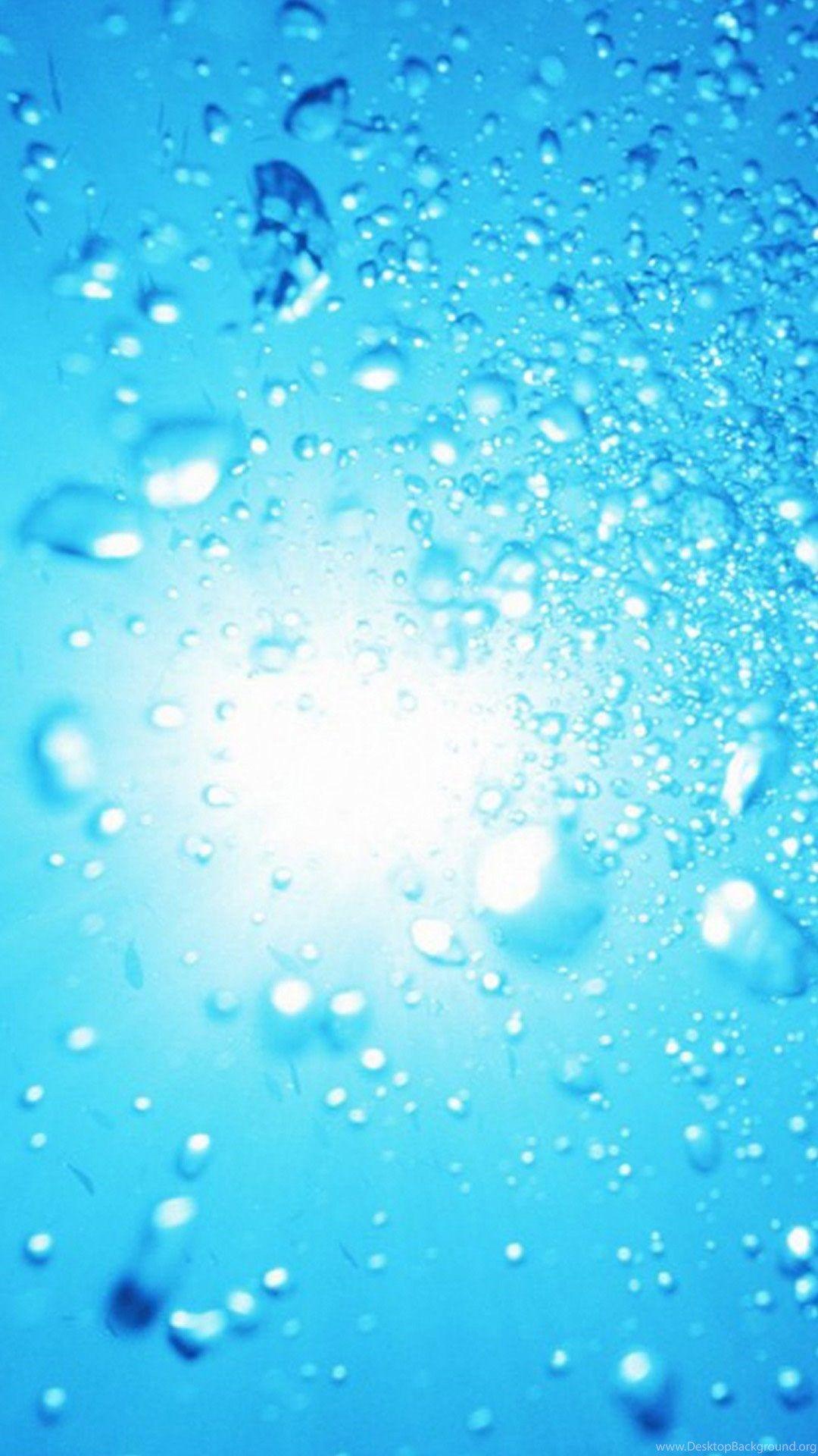 1080x1920 Light Blue Water Droplets Samsung Galaxy Note 3 Wallpaper. Desktop Background