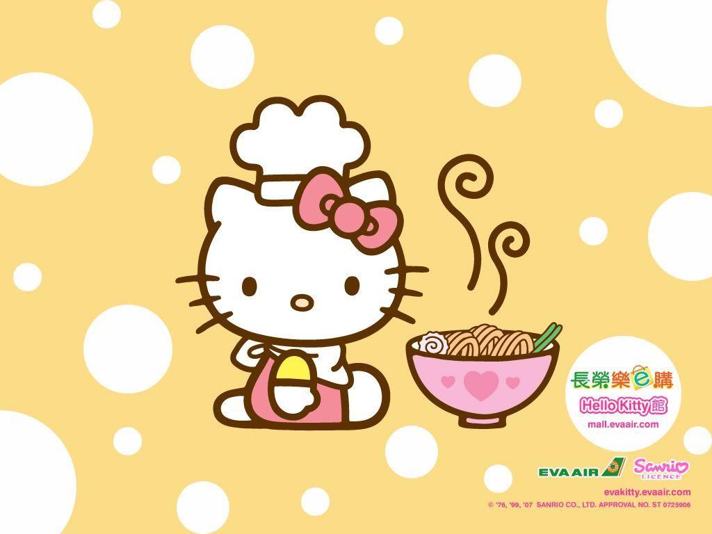 1024x768 Hello Kitty. Ser feliz and Hello kitty