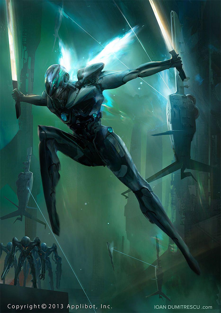 934x1320 Sci Fi Art: Samurai Digital, Sci FiCoolvibe