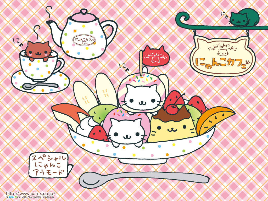 1024x768 Kawaii Food Characters · Penflip
